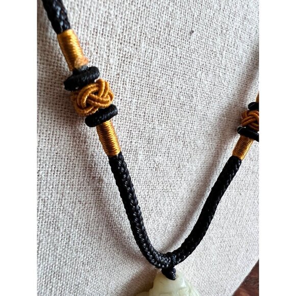 Carved Jade Buddha Necklace - Picture 4 of 10